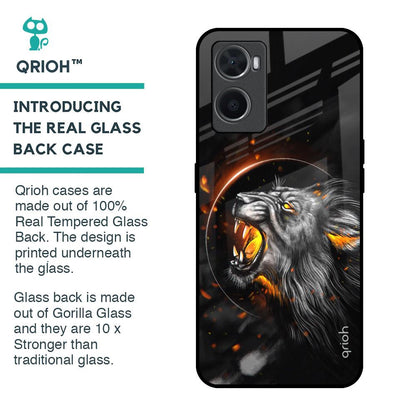 Aggressive Lion Glass Case for Oppo A96
