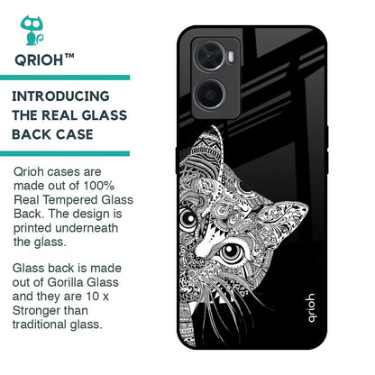 Kitten Mandala Glass Case for Oppo A96