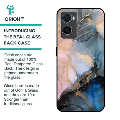 Marble Ink Abstract Glass Case for Oppo A96