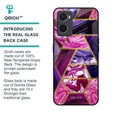 Electroplated Geometric Marble Glass Case for Oppo A96