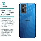 Blue Wave Abstract Glass Case for Oppo A96