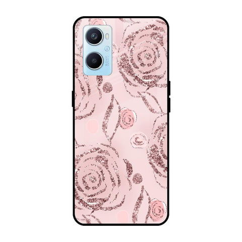 Shimmer Roses Oppo A96 Glass Cases & Covers Online