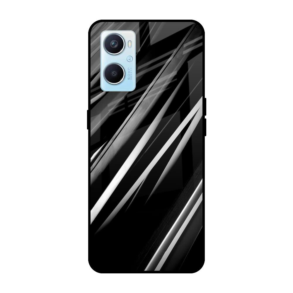 Black & Grey Gradient Oppo A96 Glass Cases & Covers Online