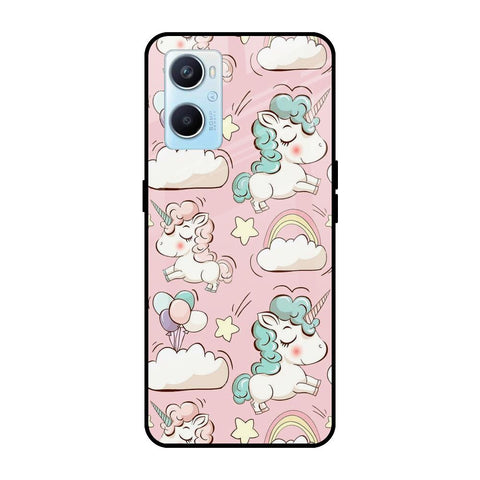 Balloon Unicorn Oppo A96 Glass Cases & Covers Online