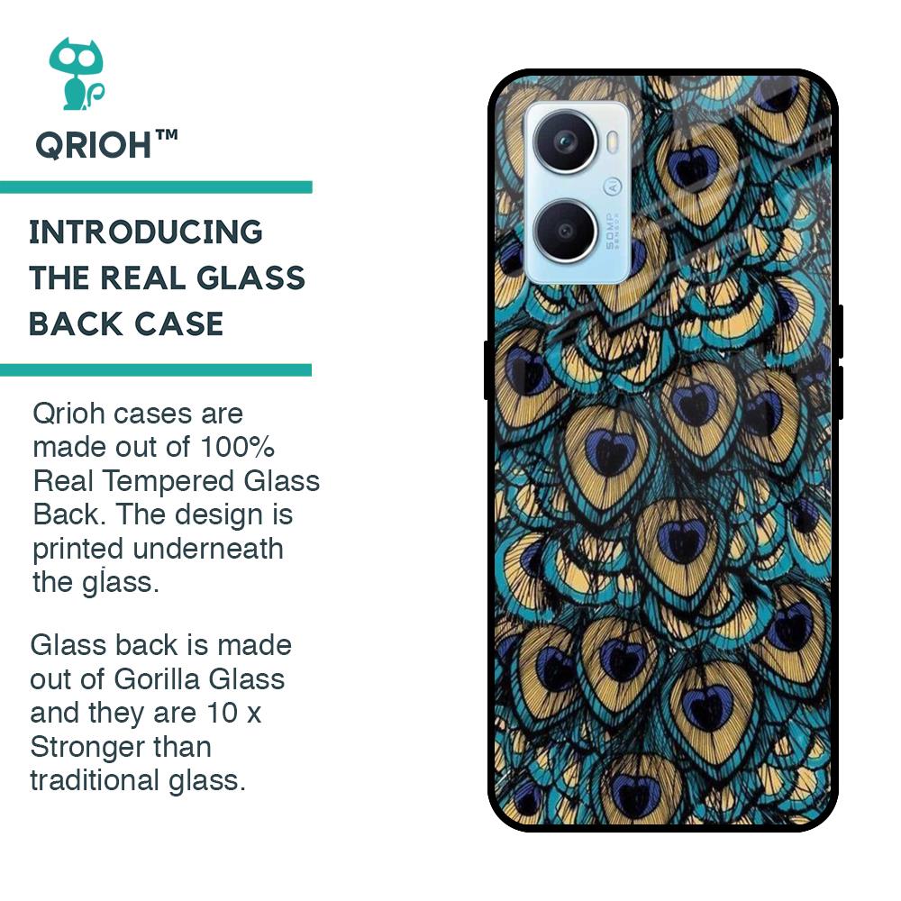 Peacock Feathers Glass case for Oppo A96