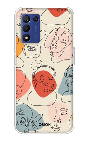 Abstract Faces Realme 9 SE 5G Back Cover