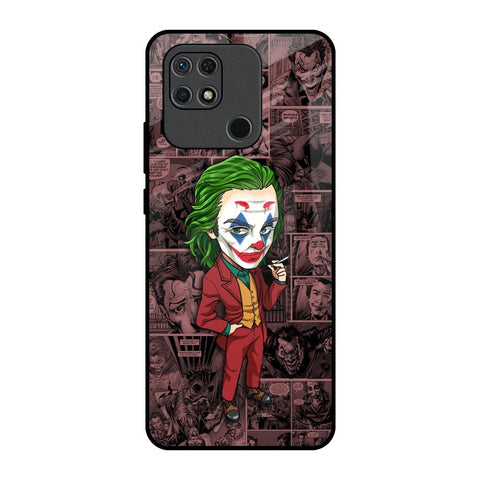 Joker Cartoon Redmi 10 Glass Back Cover Online