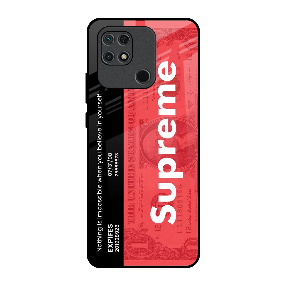 Supreme Ticket Redmi 10 Glass Back Cover Online