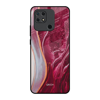Crimson Ruby Redmi 10 Glass Back Cover Online