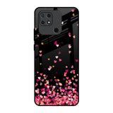 Heart Rain Fall Redmi 10 Glass Back Cover Online