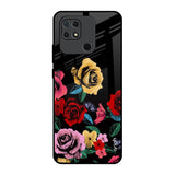 Floral Decorative Redmi 10 Glass Back Cover Online