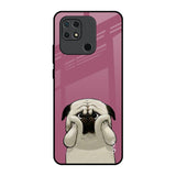 Funny Pug Face Redmi 10 Glass Back Cover Online
