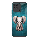 Adorable Baby Elephant Redmi 10 Glass Back Cover Online