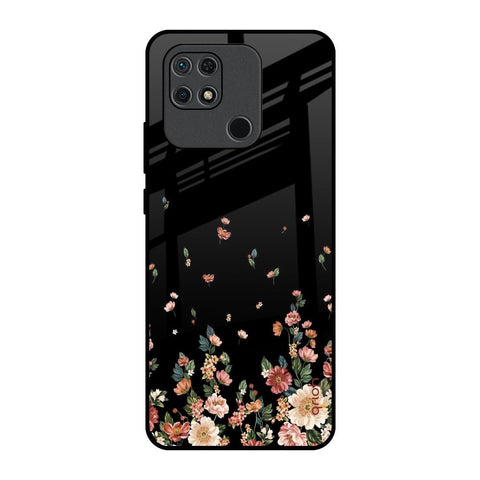 Floating Floral Print Redmi 10 Glass Back Cover Online