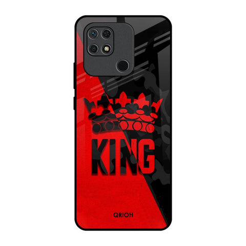 I Am A King Redmi 10 Glass Back Cover Online