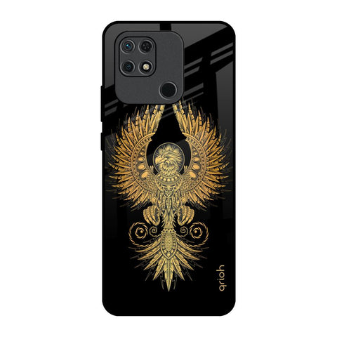 Mythical Phoenix Art Redmi 10 Glass Back Cover Online