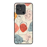Abstract Faces Redmi 10 Glass Back Cover Online
