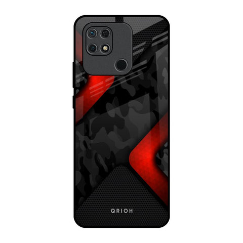 Modern Camo Abstract Redmi 10 Glass Back Cover Online