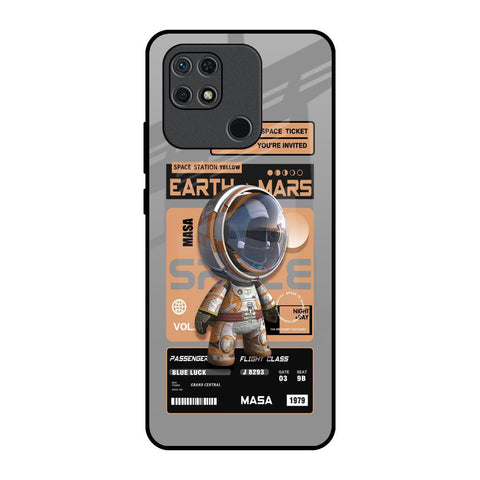 Space Ticket Redmi 10 Glass Back Cover Online