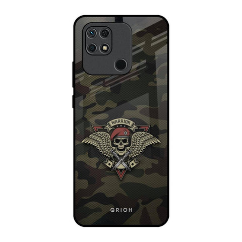 Army Warrior Redmi 10 Glass Back Cover Online