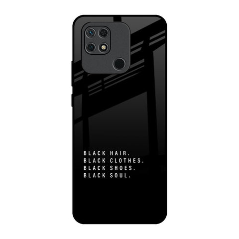 Black Soul Redmi 10 Glass Back Cover Online