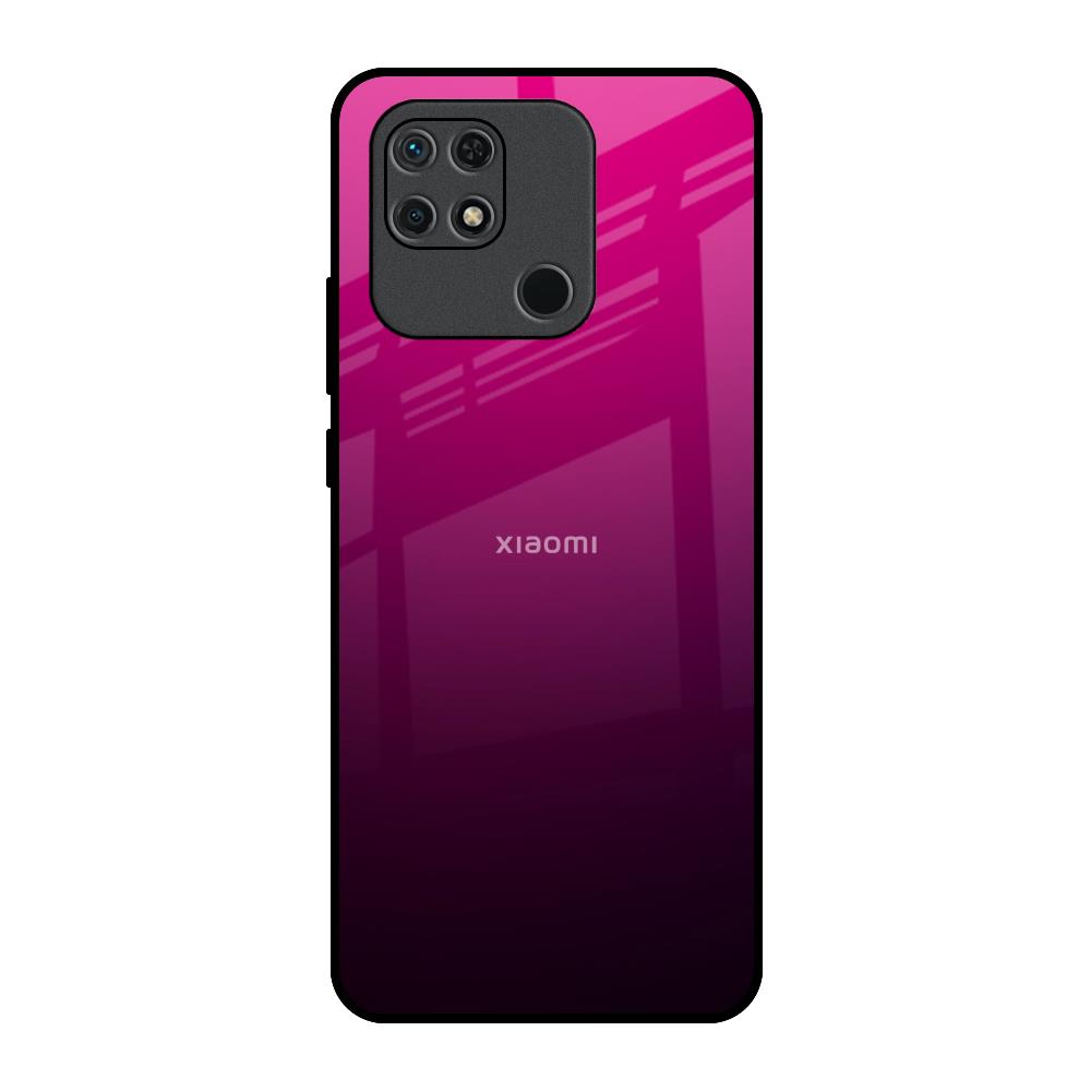 Purple Ombre Pattern Redmi 10 Glass Back Cover Online