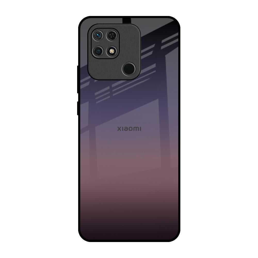 Grey Ombre Redmi 10 Glass Back Cover Online