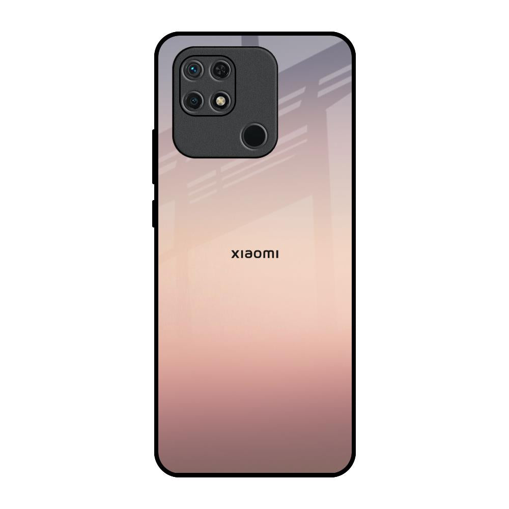 Golden Mauve Redmi 10 Glass Back Cover Online