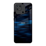 Blue Rough Abstract Redmi 10 Glass Back Cover Online