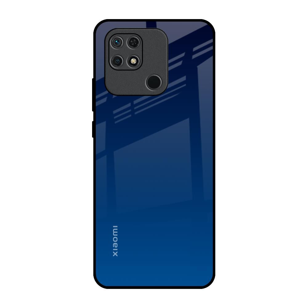 Very Blue Redmi 10 Glass Back Cover Online
