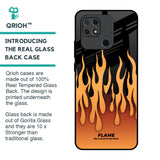 Fire Flame Glass Case for Redmi 10