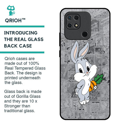 Cute Baby Bunny Glass Case for Redmi 10