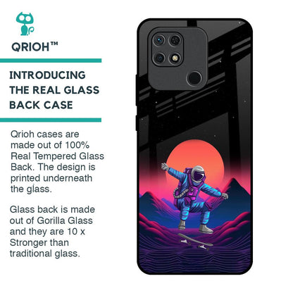 Retro Astronaut Glass Case for Redmi 10