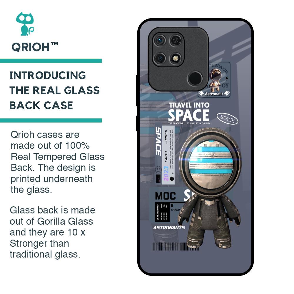 Space Travel Glass Case for Redmi 10