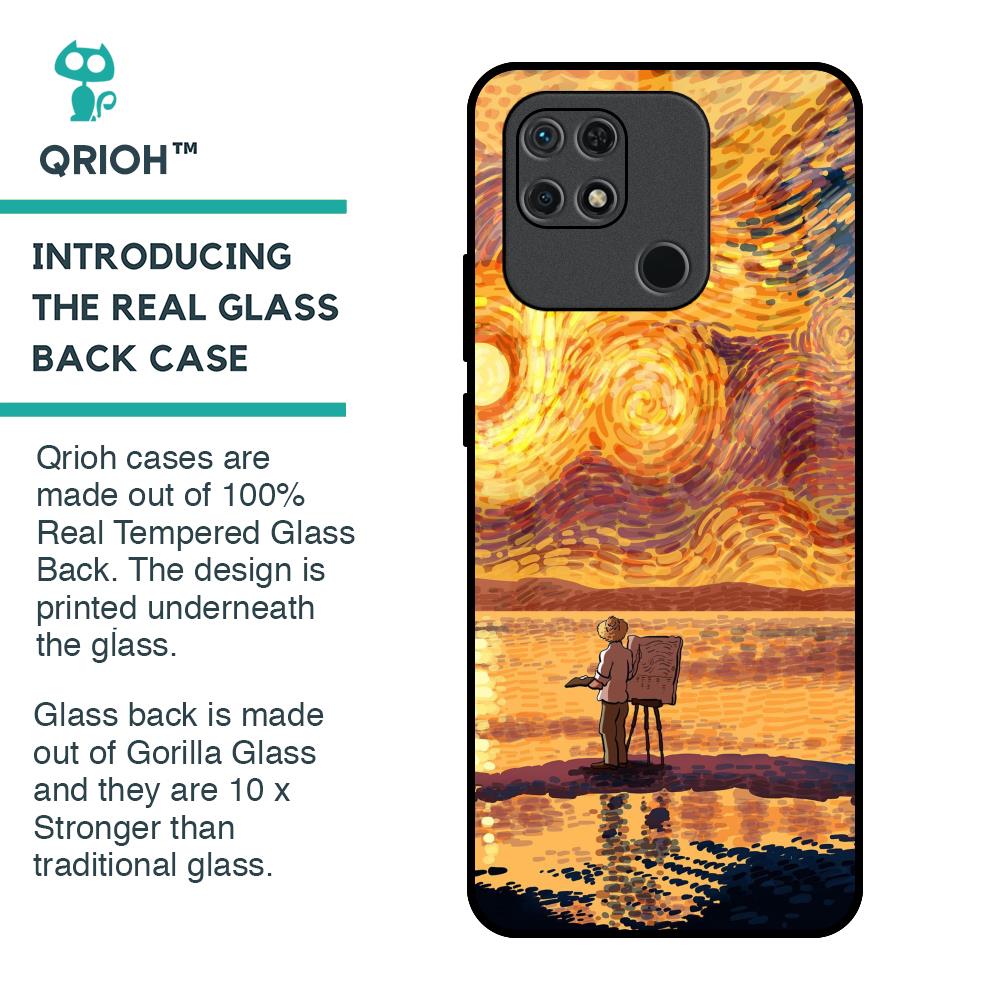 Sunset Vincent Glass Case for Redmi 10