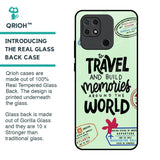 Travel Stamps Glass Case for Redmi 10