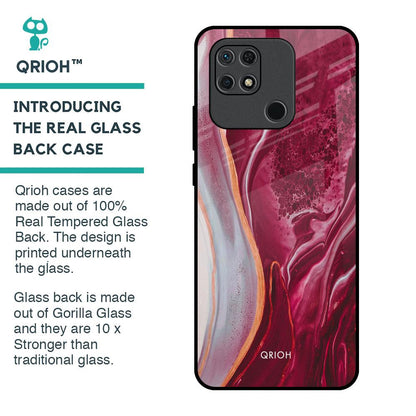 Crimson Ruby Glass Case for Redmi 10