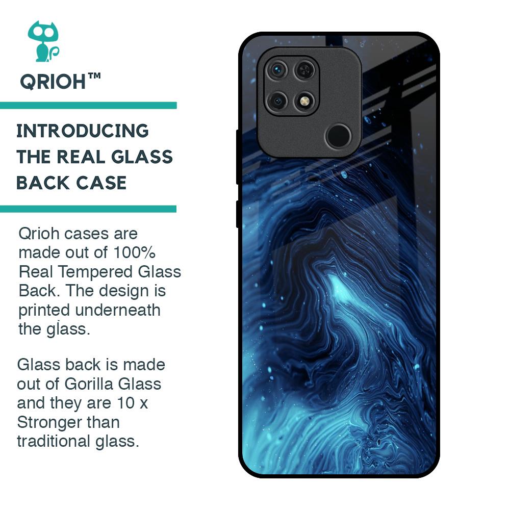 Dazzling Ocean Gradient Glass Case For Redmi 10
