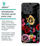 Floral Decorative Glass Case For Redmi 10