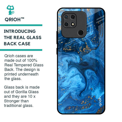 Gold Sprinkle Glass Case for Redmi 10