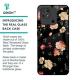 Black Spring Floral Glass Case for Redmi 10