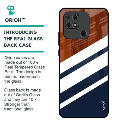 Bold Stripes Glass Case for Redmi 10