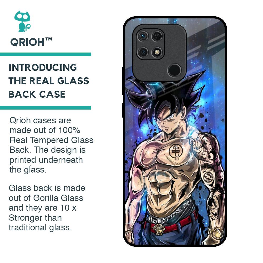 Branded Anime Glass Case for Redmi 10