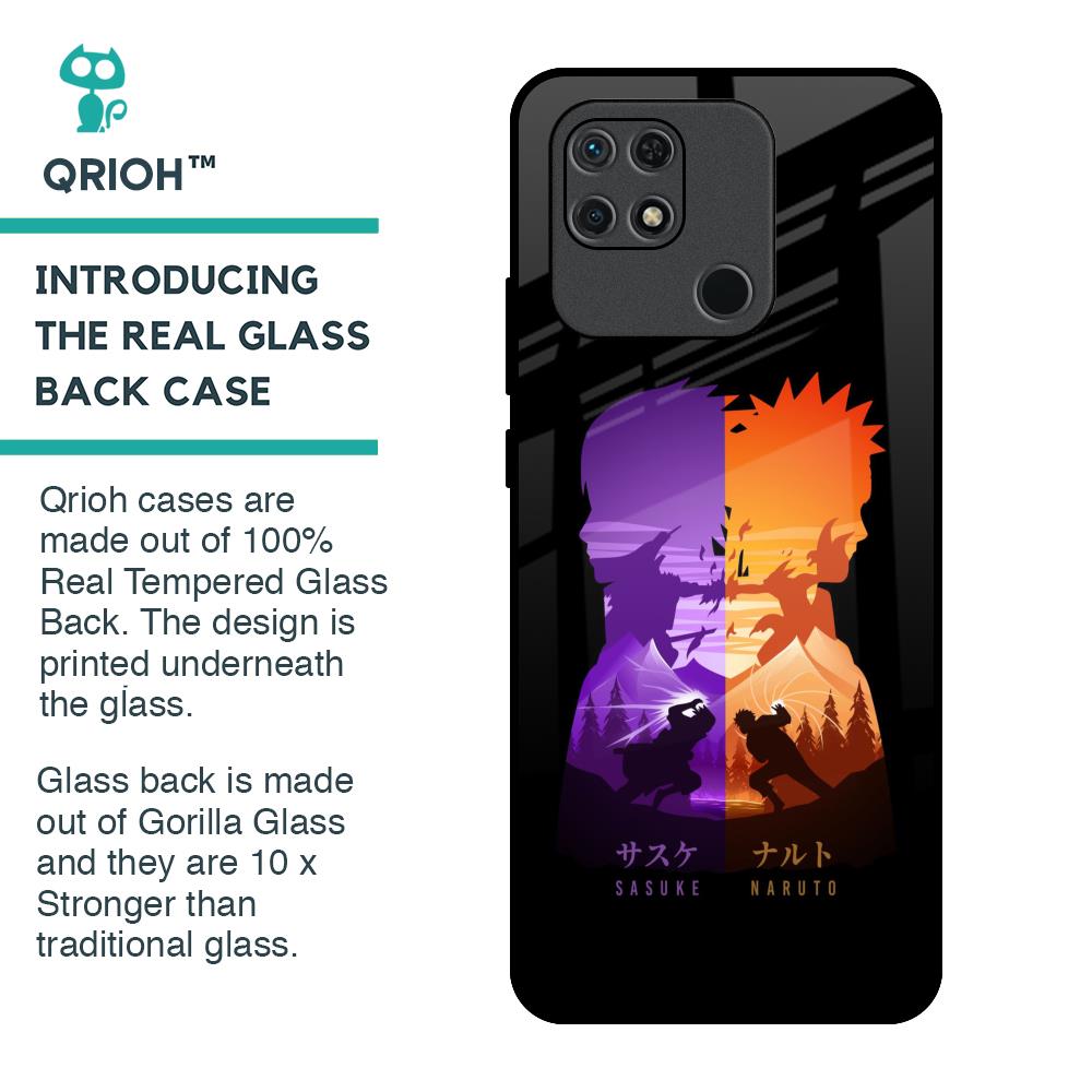 Minimalist Anime Glass Case for Redmi 10