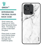 Modern White Marble Glass Case for Redmi 10