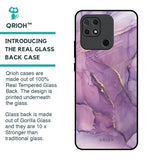 Purple Gold Marble Glass Case for Redmi 10