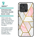 Geometrical Marble Glass Case for Redmi 10