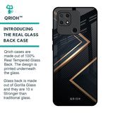 Sleek Golden & Navy Glass Case for Redmi 10