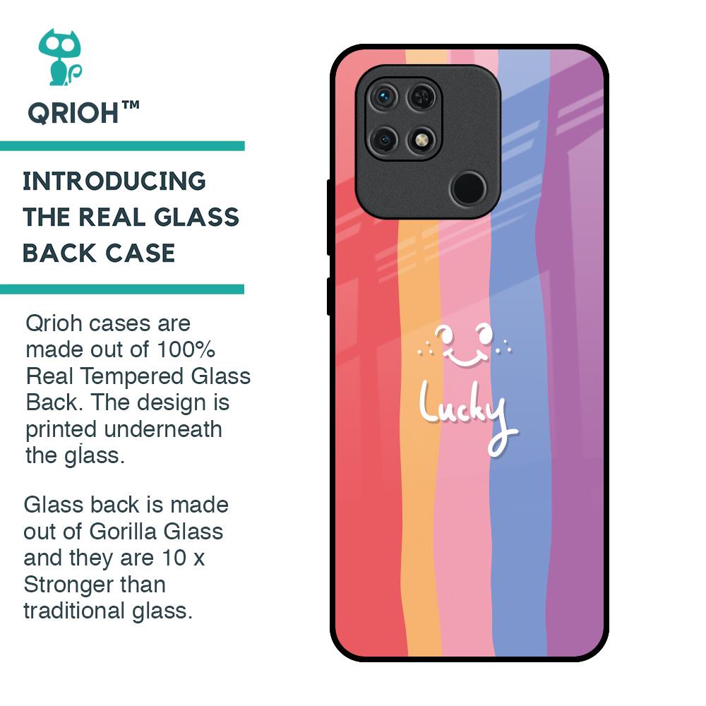 Lucky Abstract Glass Case for Redmi 10