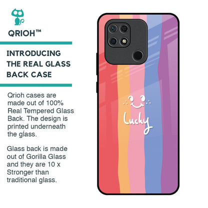 Lucky Abstract Glass Case for Redmi 10